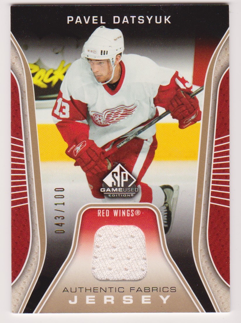 2006-07 SPGU Authentic Fabrics Parallel #AFPD Pavel Datsyuk (image for) 2006-07 SPGU Authentic Fabrics Parallel #AFPD Pavel Datsyuk